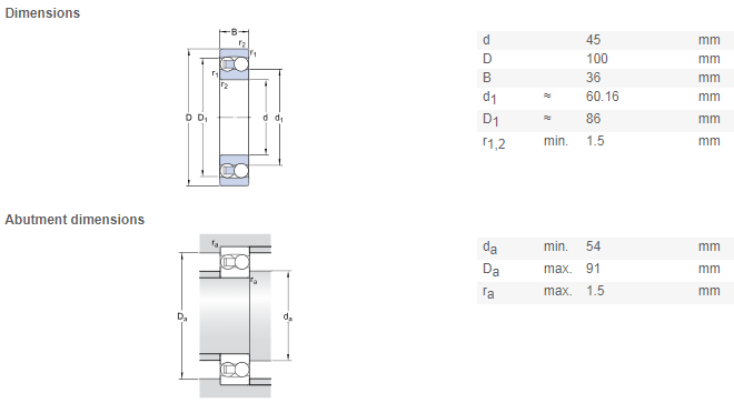 2309 bearing drawing