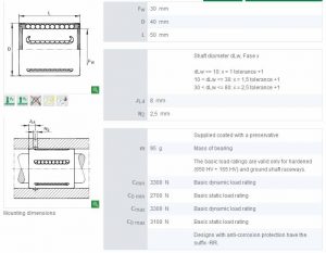 high quality kh3050 linear bearing